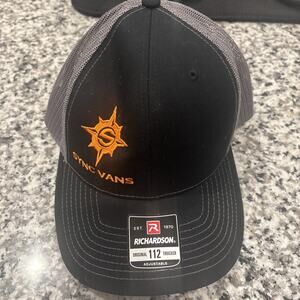 Sync Vans Snapback Mesh Back Trucker Hat Black One Size Richardson